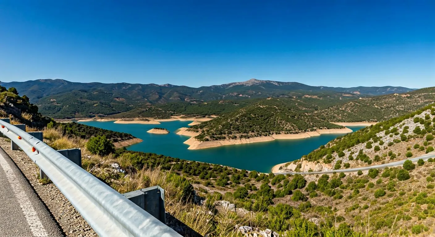 Autopista AP-7 con montañas de fondo dirección Costa Blanca
