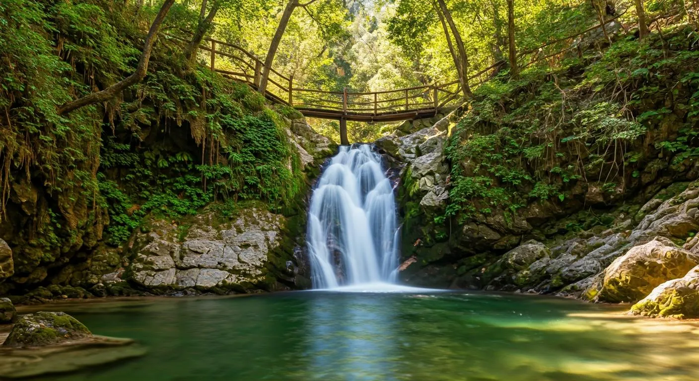 Cascadas naturales de las Fuentes del Algar con agua cristalina entre rocas y vegetación