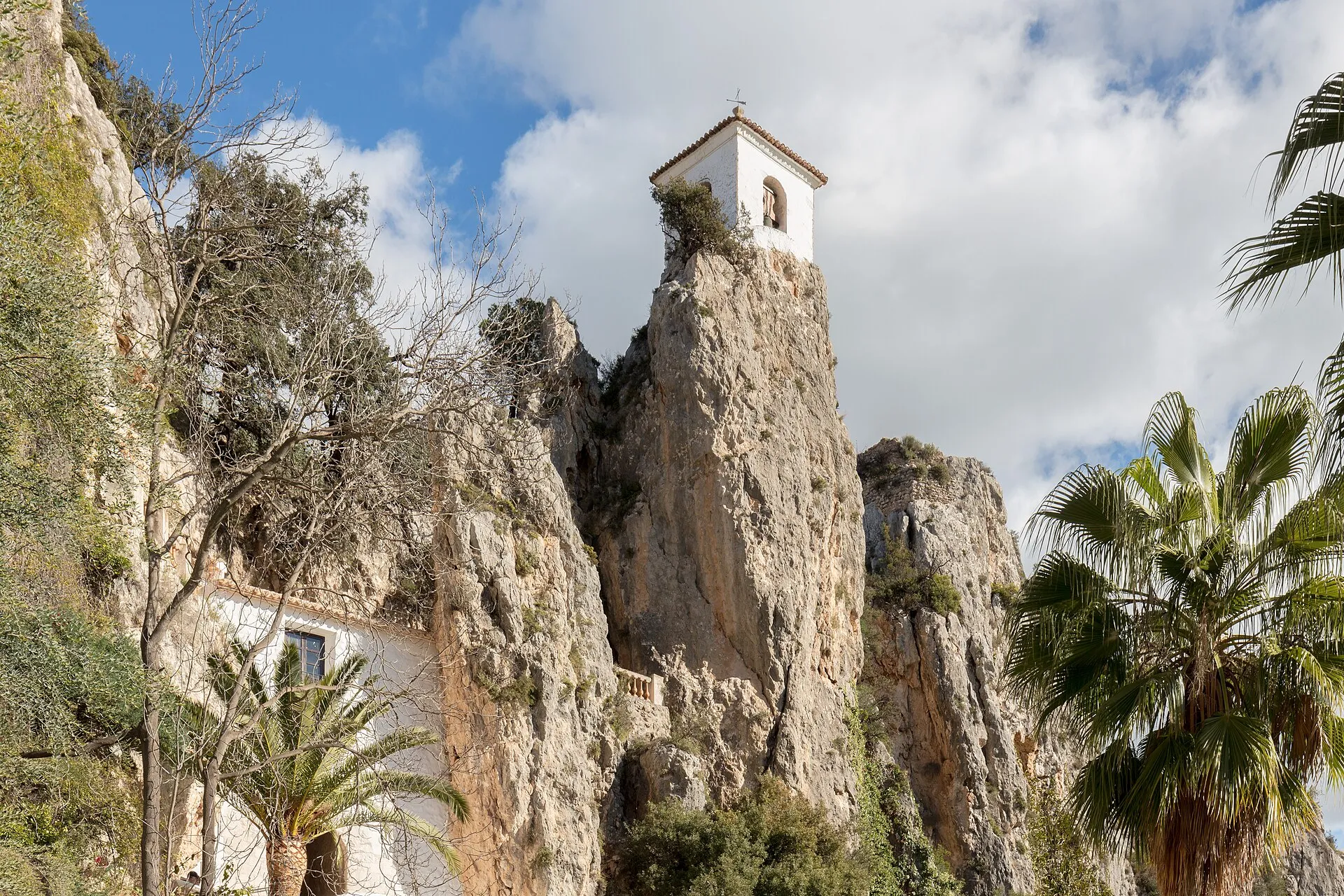 Vista panorámica de Guadalest desde el valle